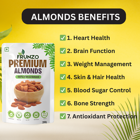 Frunzo 100% Natural Premium Californian Value Pack Almonds (200g)
