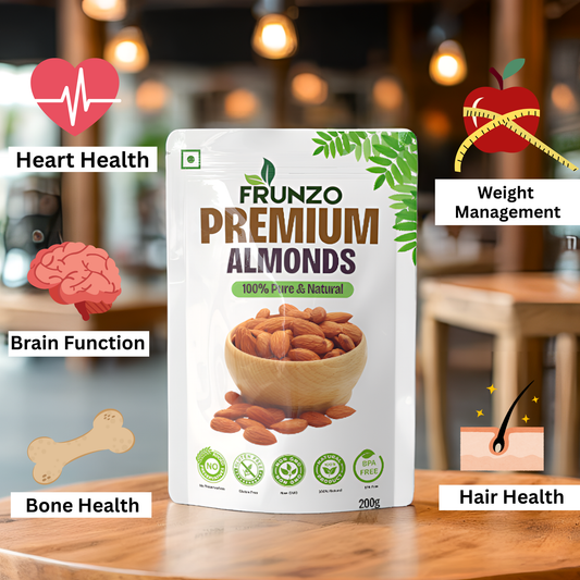 Frunzo 100% Natural Premium Californian Value Pack Almonds (200g)