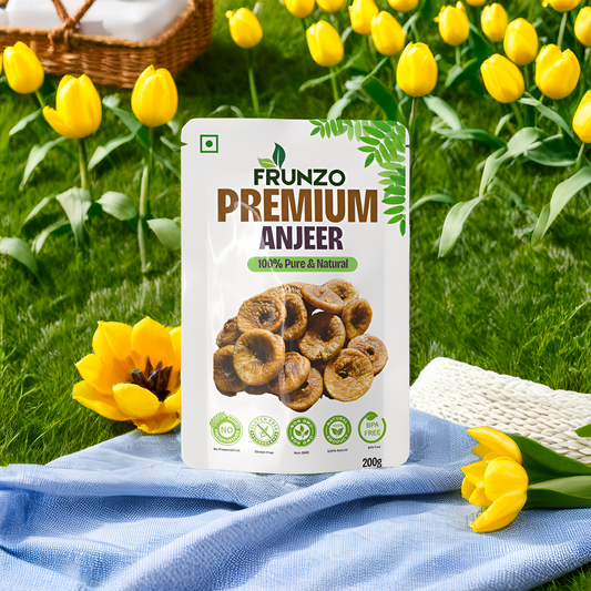 Frunzo Premium Dried Figs 200g, Anjeer Dry Fruits, Improves Gut Health (200 g)